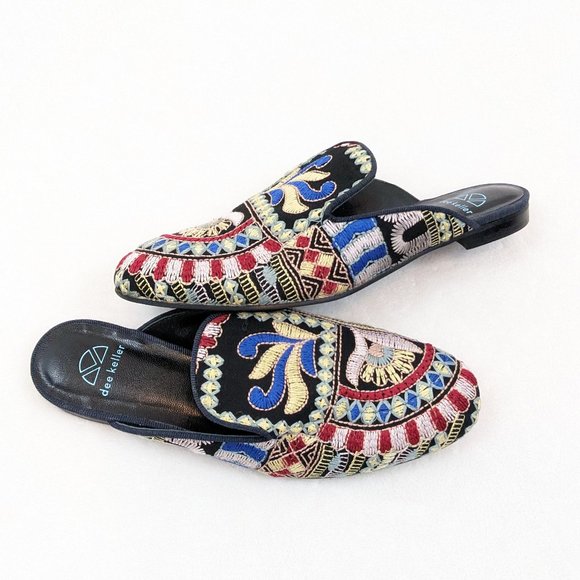 Dee Keller Embroidered Mules - Picture 1 of 10